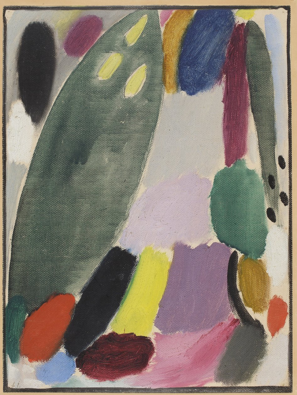 Muunnelma: Kaltevuus, 1919 tekijältä Alexej von Jawlensky