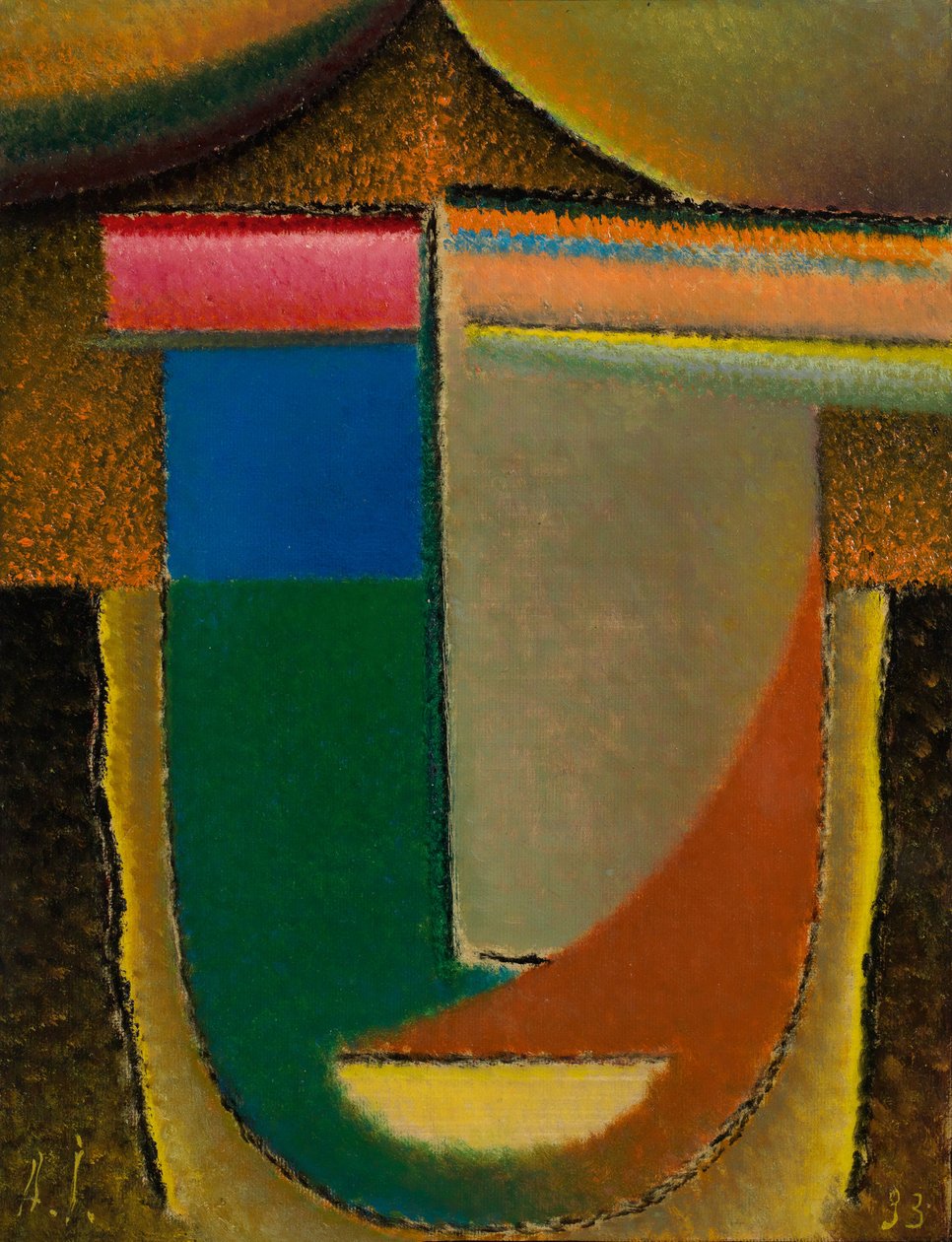 Abstract Head Africa, 1933 tekijältä Alexej von Jawlensky