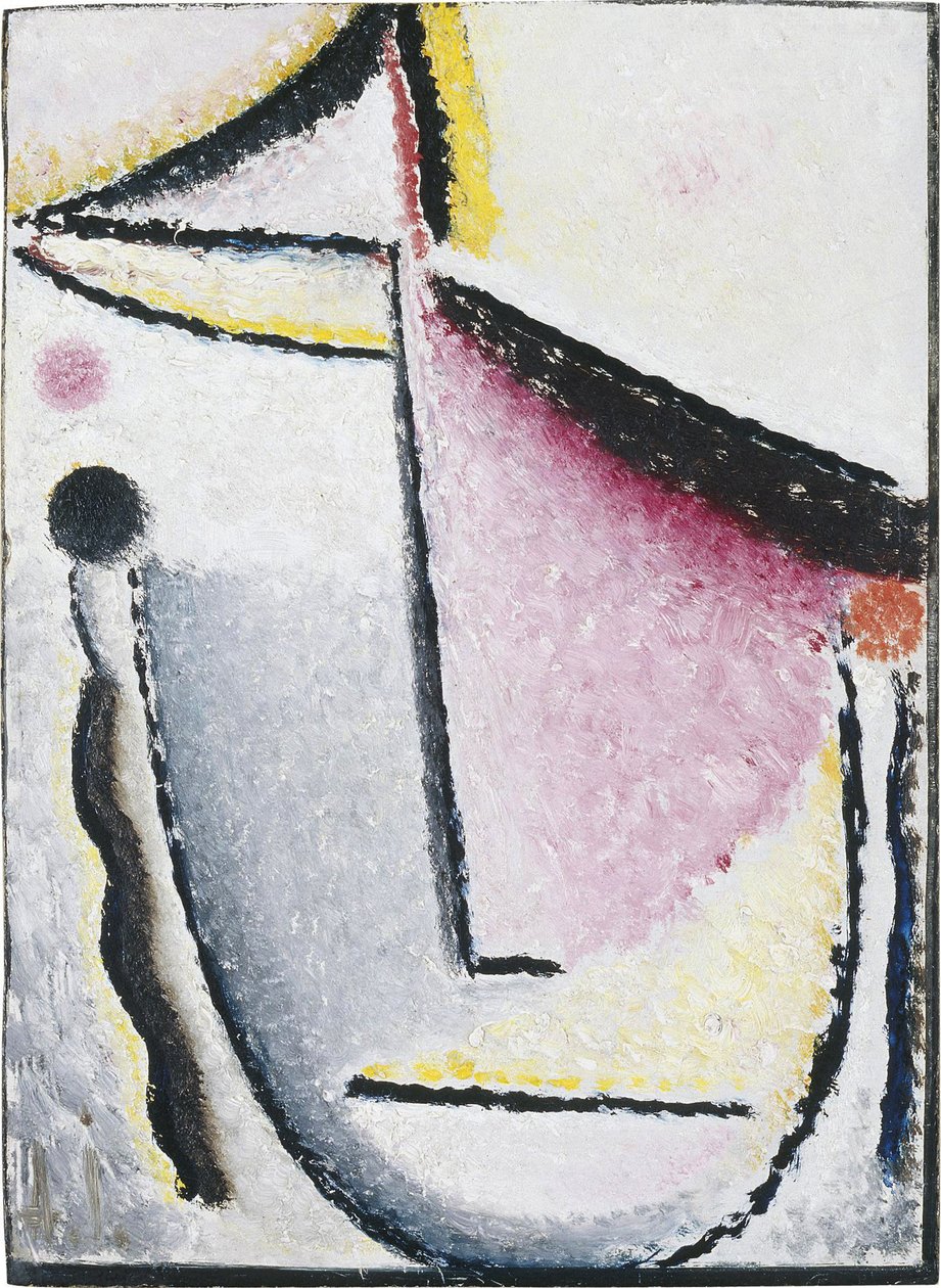 Abstrakti pää: Mietteliäs, 1929-1930 tekijältä Alexej von Jawlensky