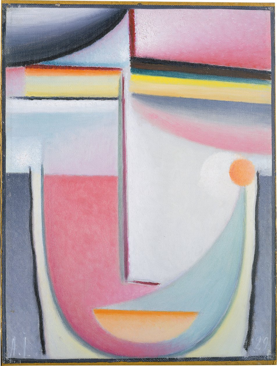 Abstrakti pää: Symphony in Pink tekijältä Alexej von Jawlensky