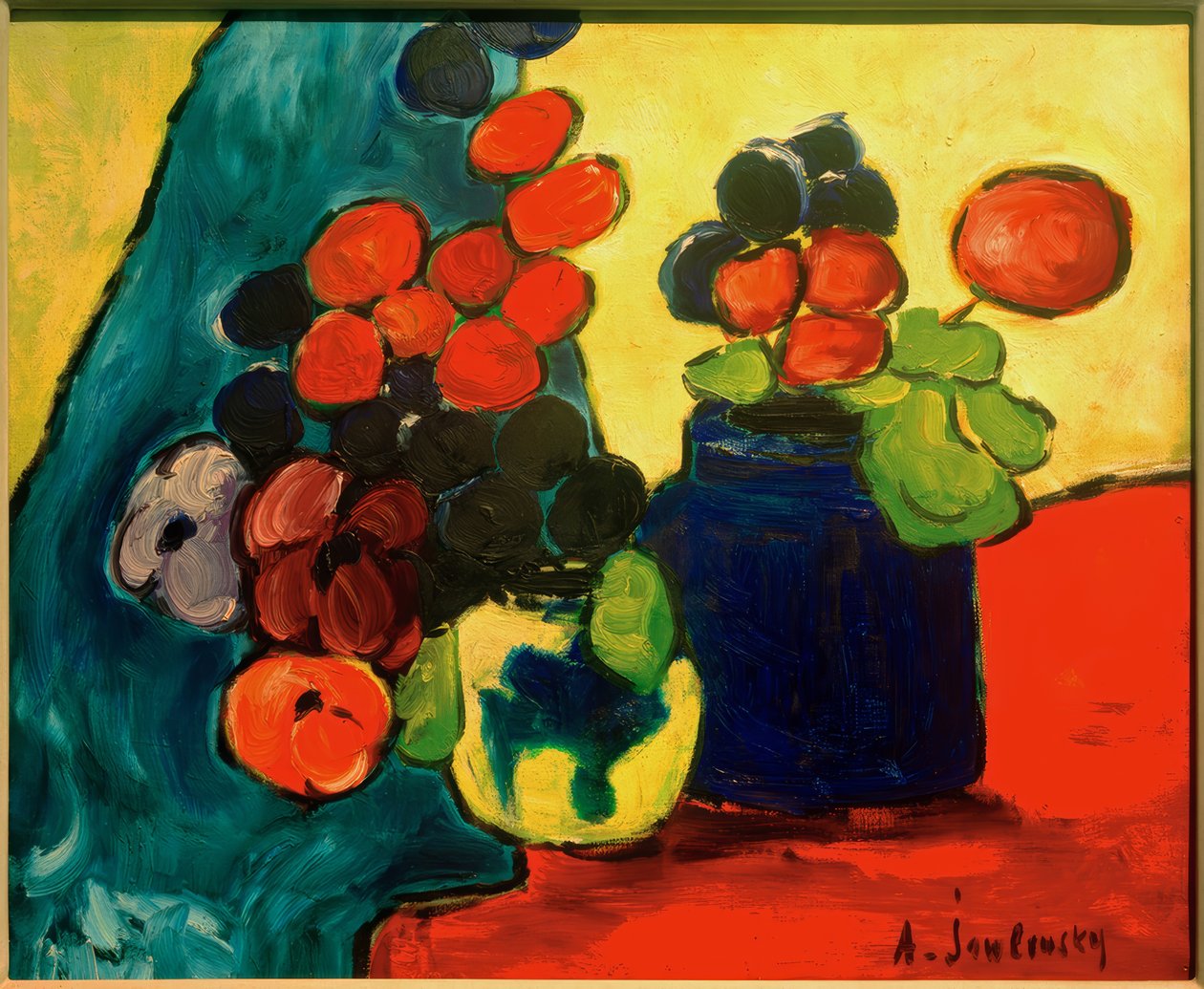 Punaisella kankaalla tekijältä Alexej von Jawlensky
