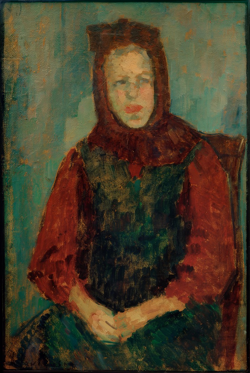Talonpoikatyttö konepellillä tekijältä Alexej von Jawlensky