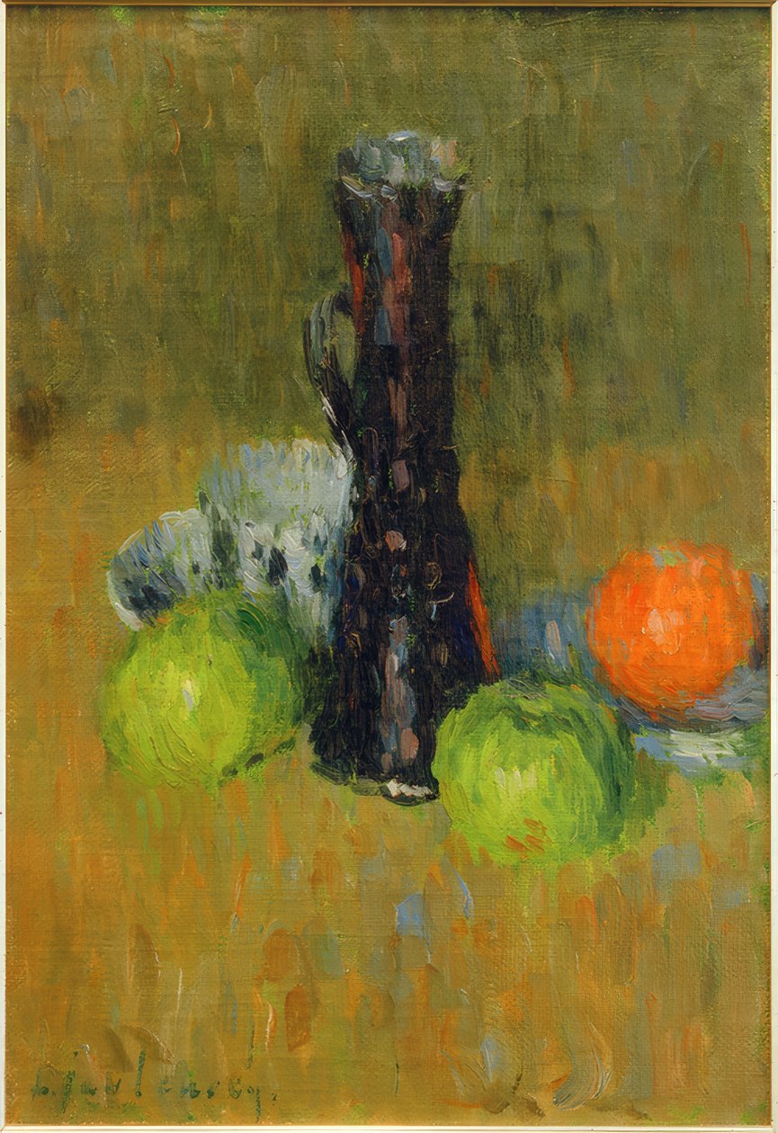 Sininen kannu vihreillä omenoilla tekijältä Alexej von Jawlensky