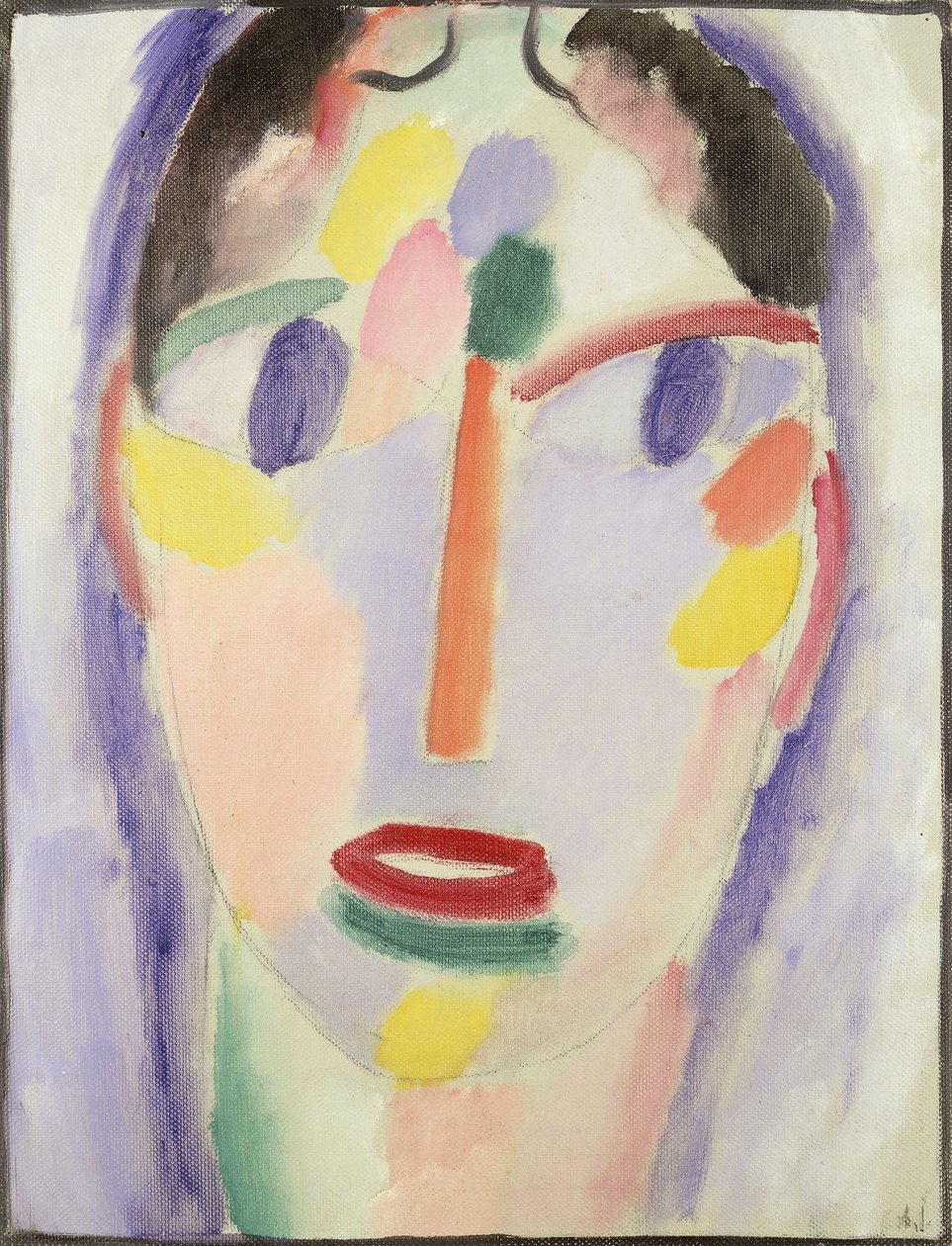 Sininen pää; Kopf In Blau, 1918 tekijältä Alexej von Jawlensky