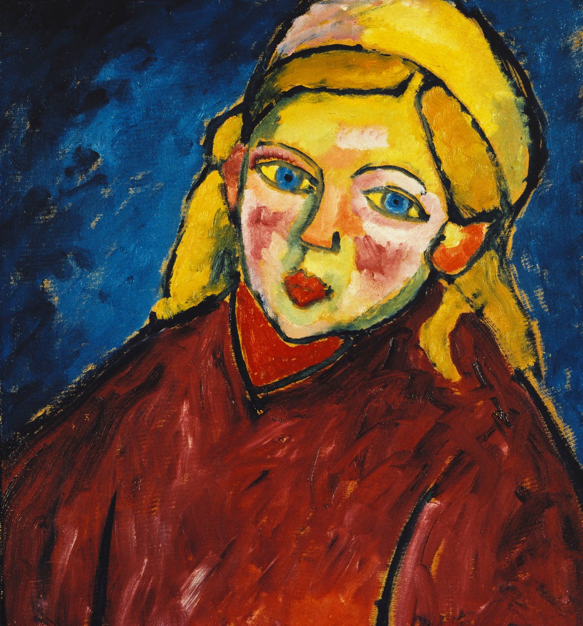 lapsi sinisilmäinen; Sinisilmäinen lapsi, 1912 tekijältä Alexej von Jawlensky