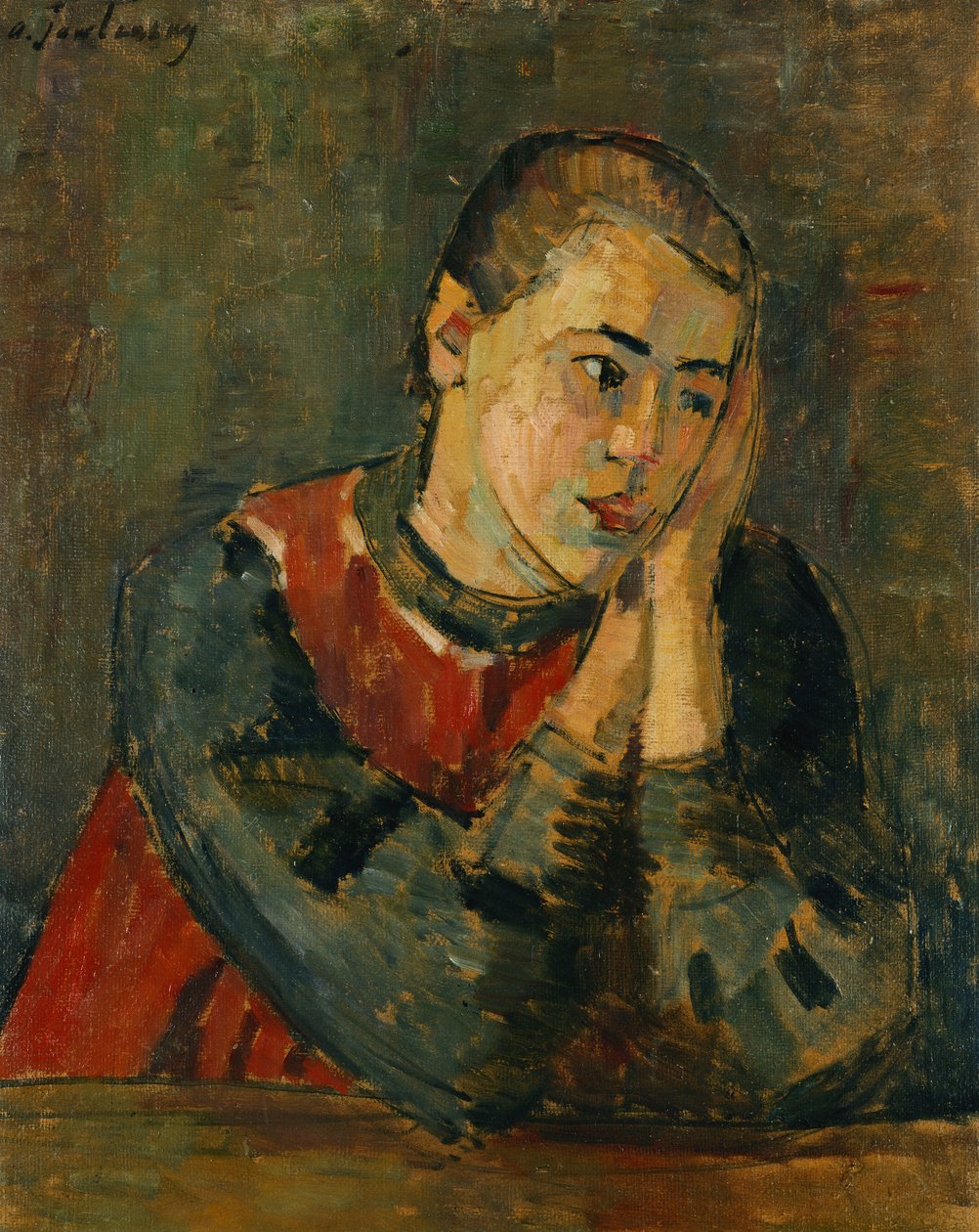 lapsi leikatulla päällä; Lapsi leikatulla päällä, 1906 tekijältä Alexej von Jawlensky