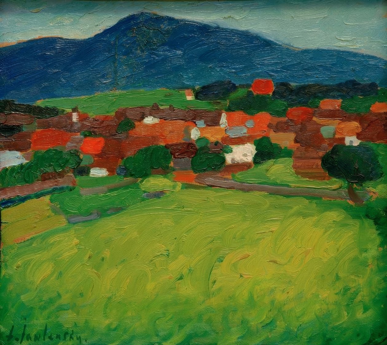 Murnaun kylä tekijältä Alexej von Jawlensky