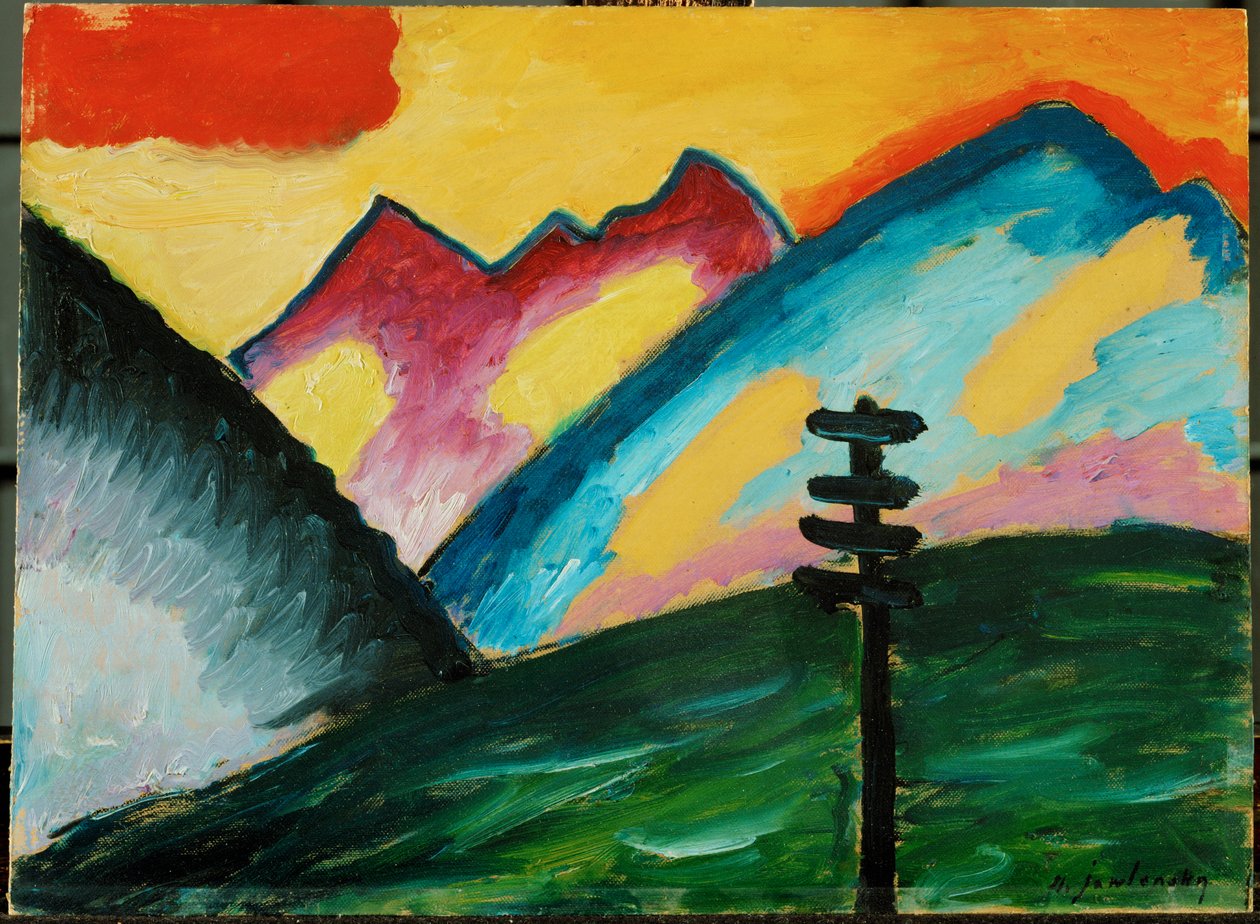Einsamkeit - yksinäisyys (öljy pahville) tekijältä Alexej von Jawlensky