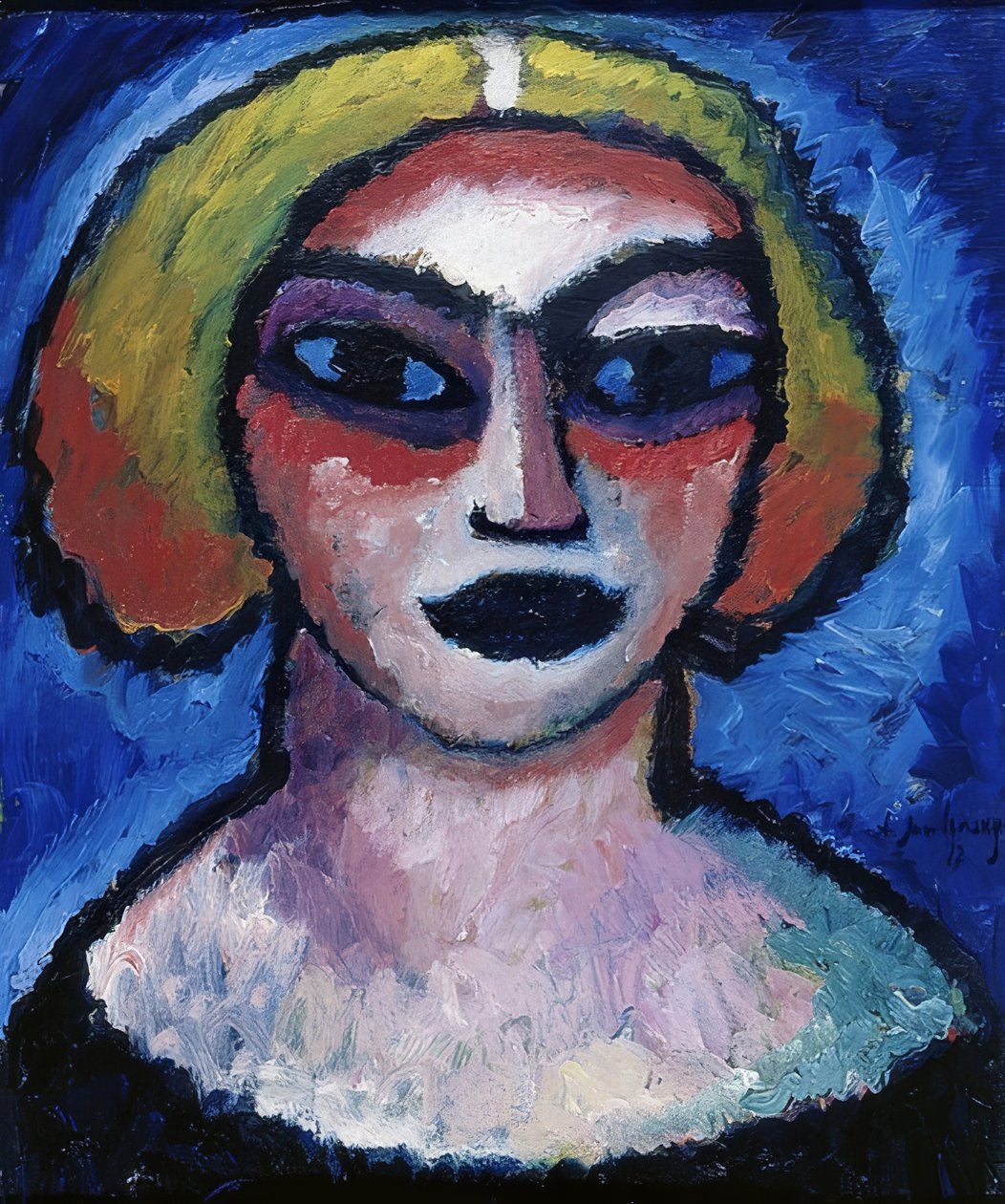 Naisen pää. 1912 tekijältä Alexej von Jawlensky