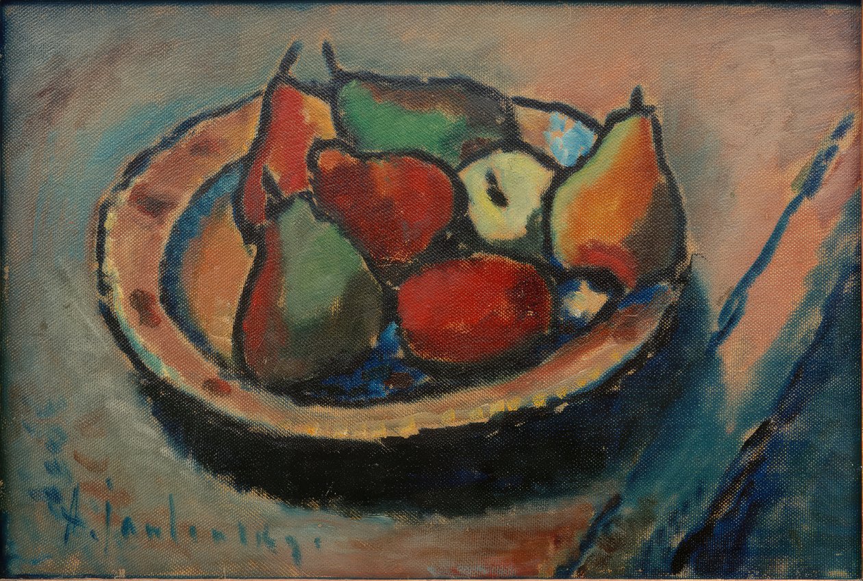 Asetelma hedelmien kanssa tekijältä Alexej von Jawlensky