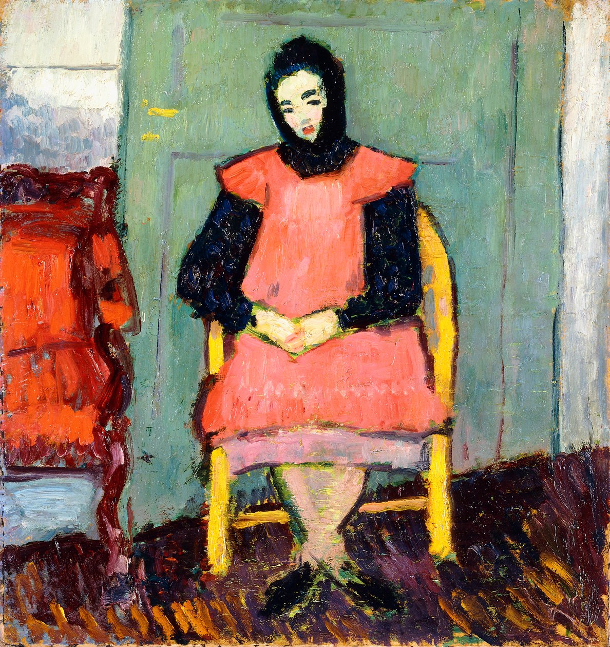 Tyttö keltaisessa tuolissa, 1906-07 tekijältä Alexej von Jawlensky