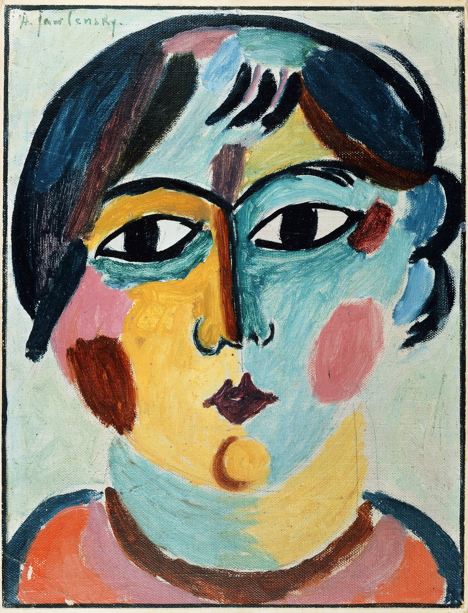 tytön pää; tytön pää, tekijältä Alexej von Jawlensky