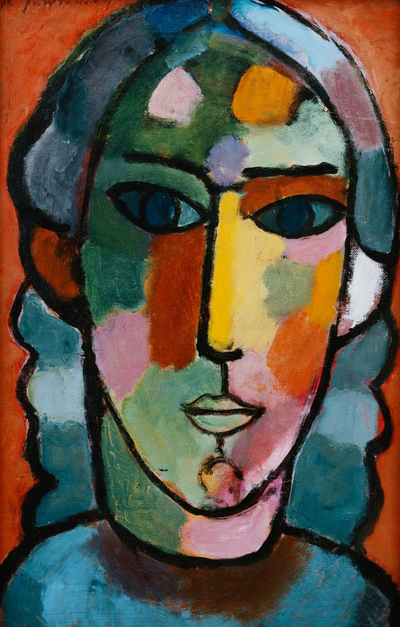 tytön pää; Madchenkopf, c. 1915-16 tekijältä Alexej von Jawlensky