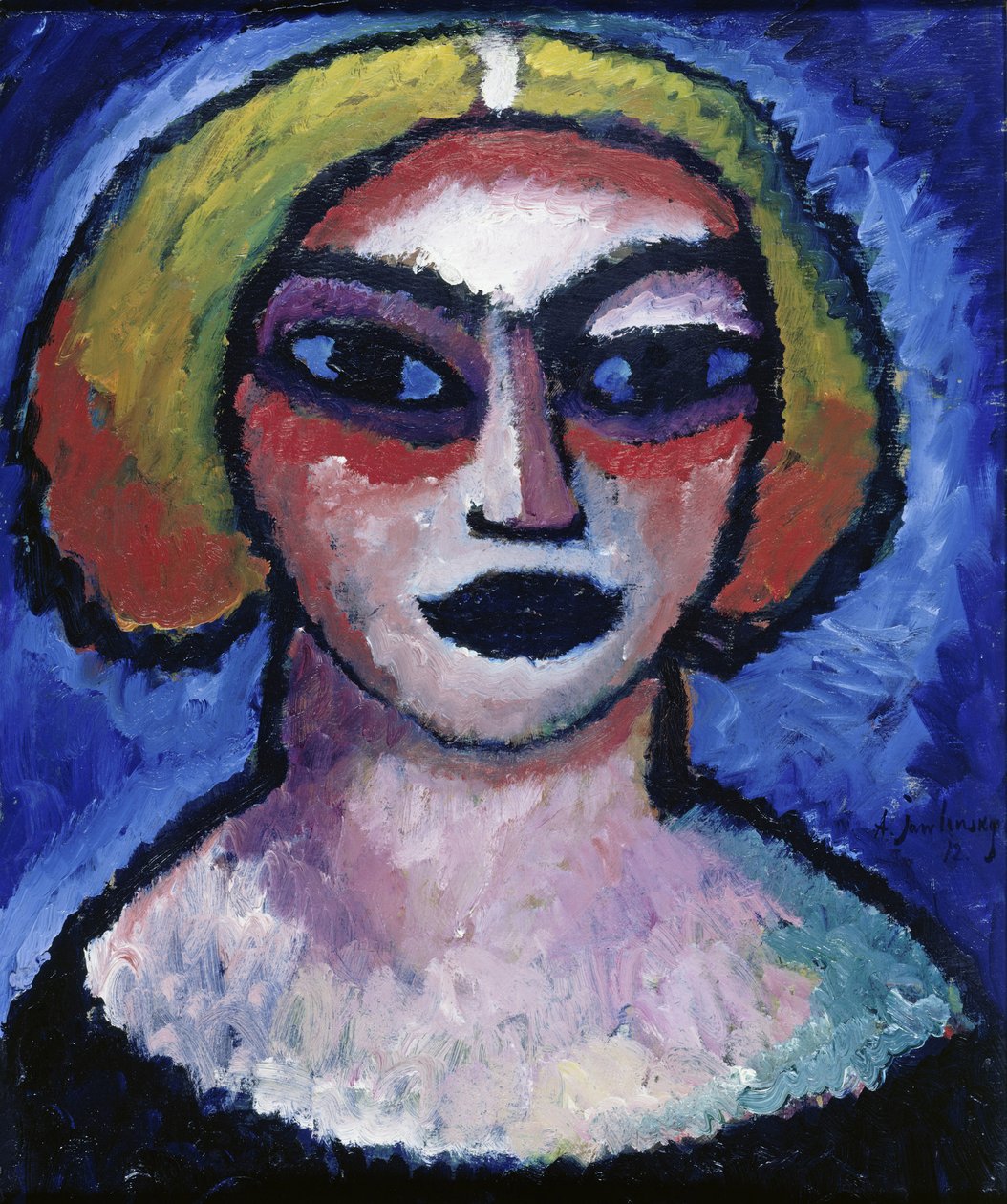 Naisen pää, 1912 tekijältä Alexej von Jawlensky