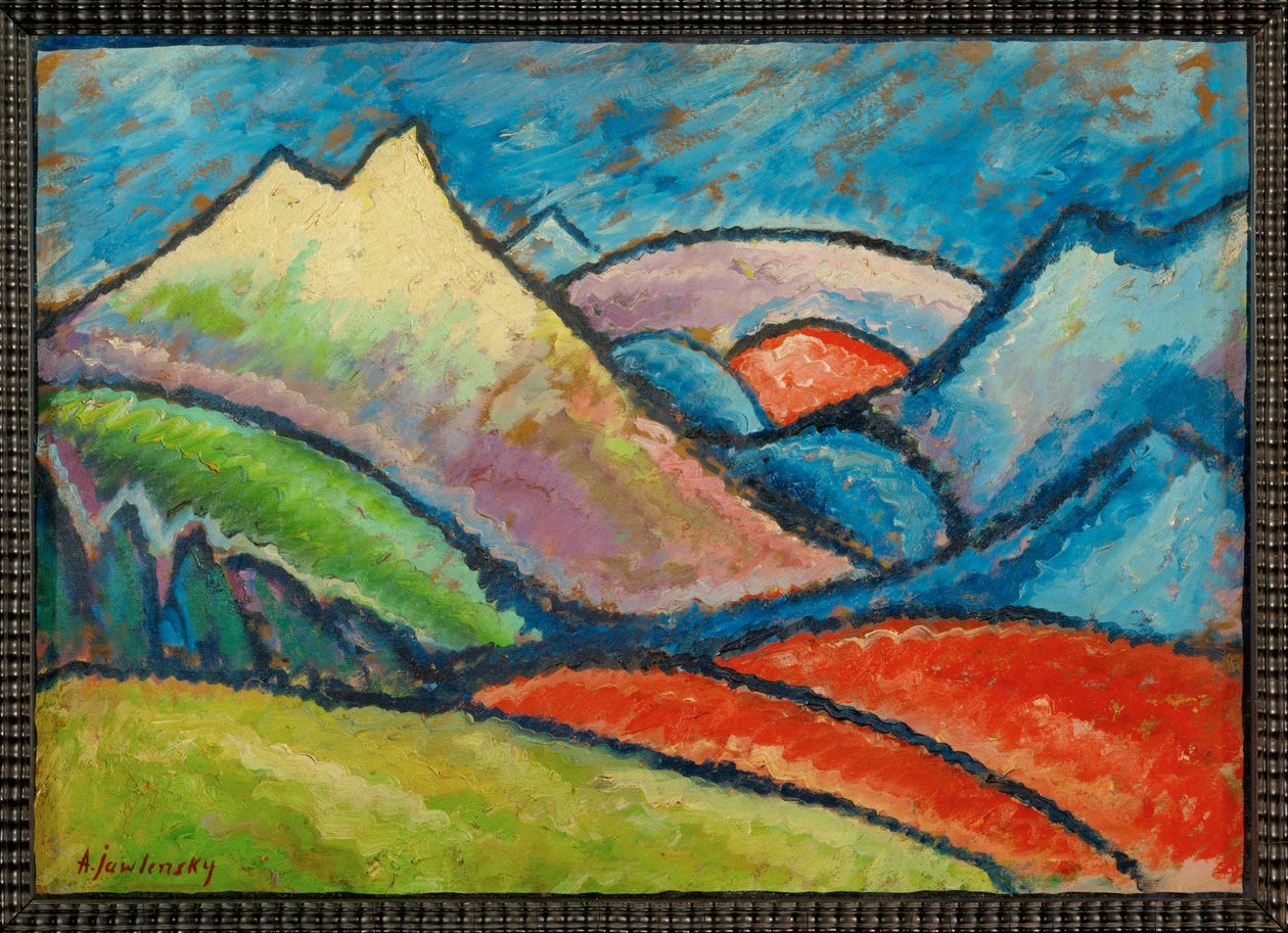 Maisema Oberstdorf (maalaus kankaalle) tekijältä Alexej von Jawlensky
