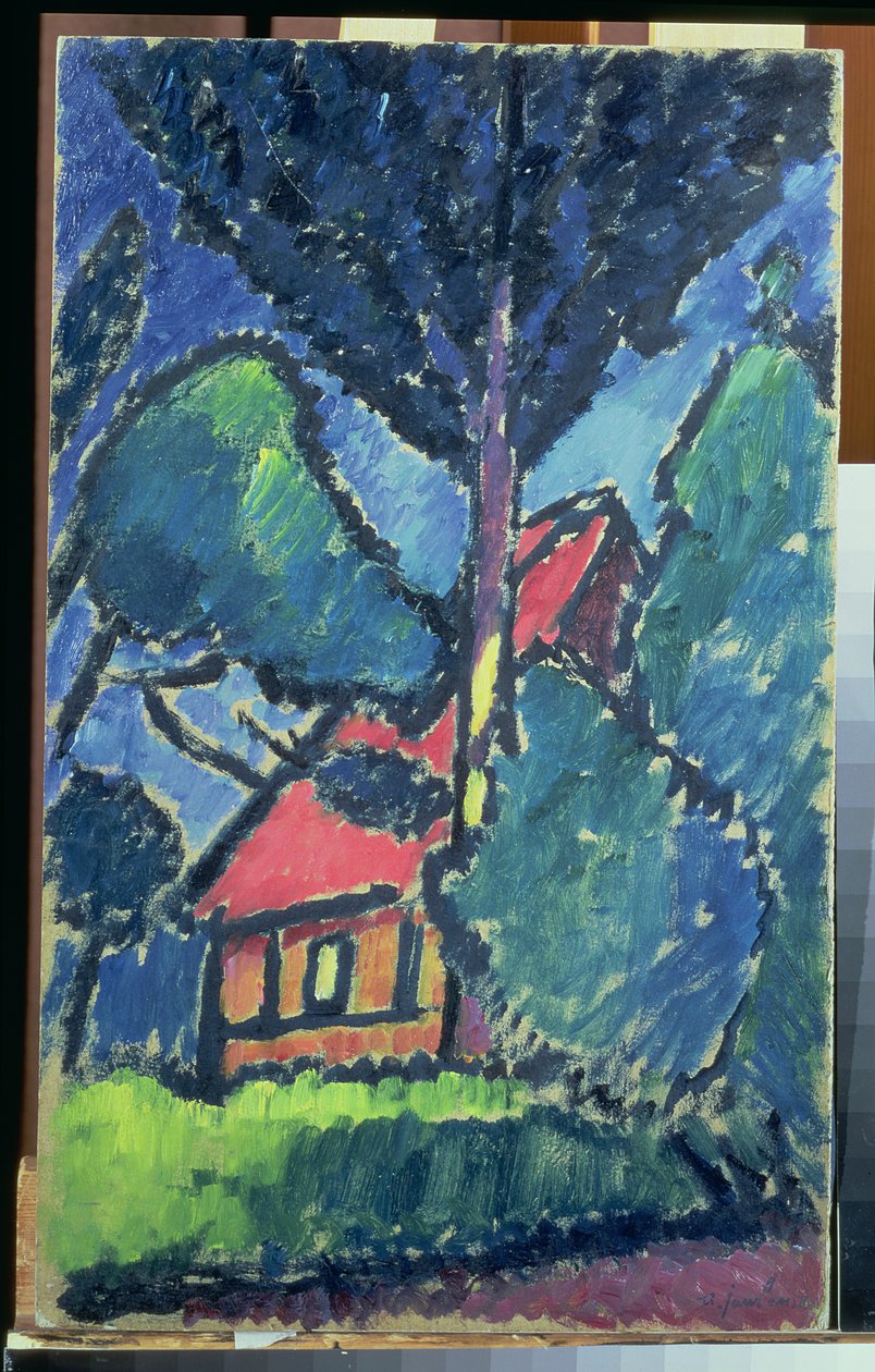 Maisema, n. 1910 (öljy pahville) tekijältä Alexej von Jawlensky