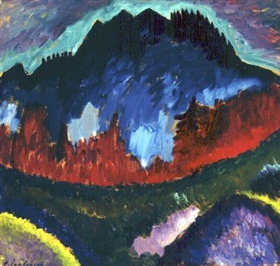 Maisema lähellä Oberstdorfia tekijältä Alexej von Jawlensky