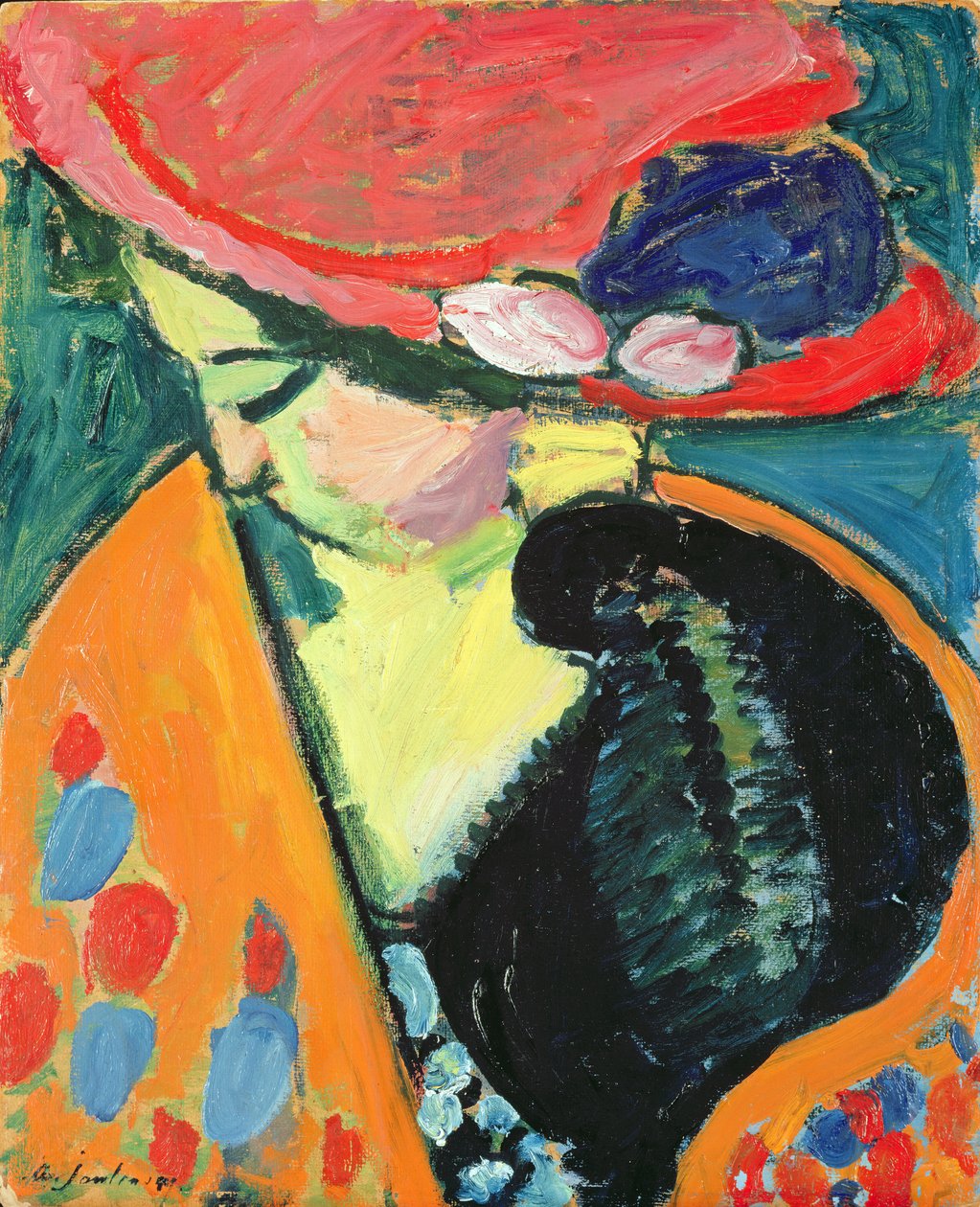 Alennettu pää, 1909 tekijältä Alexej von Jawlensky