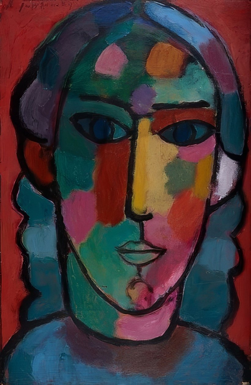 Tytön pää. Noin 1915 tekijältä Alexej von Jawlensky