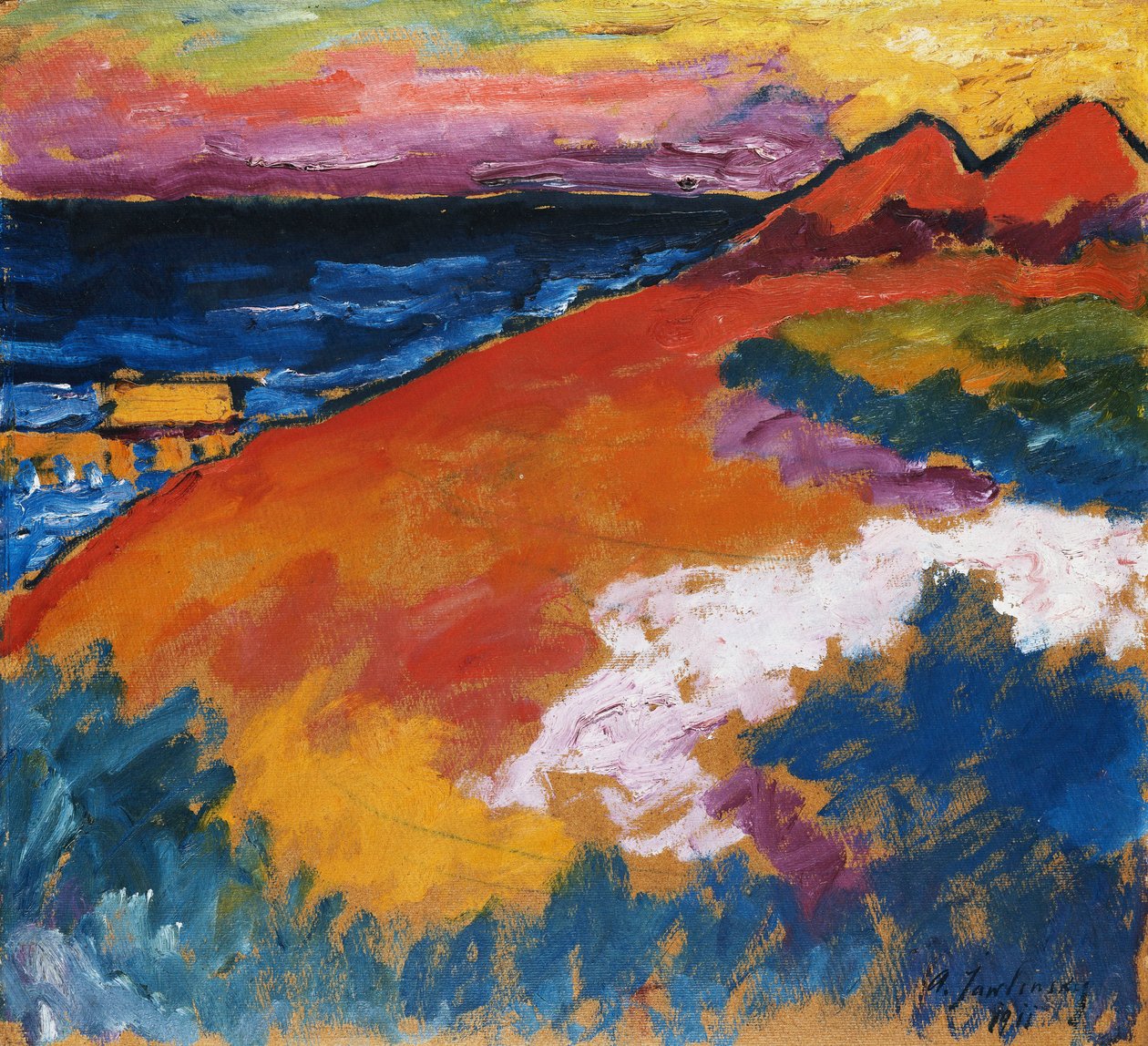 Ostsee-joella; An der Ostsee, 1911 tekijältä Alexej von Jawlensky