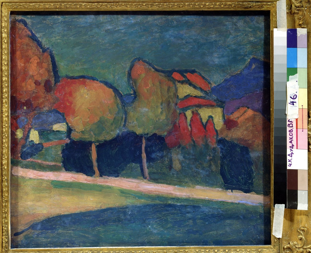 ""Maisema, Murnau (Saksa)"" Aleksei von Javlenskyn maalaus (Alexi von Jawlensky, Alexej von Javlenski) (1864-1941) 1909 Yksityinen kokoelma tekijältä Alexej von Jawlensky