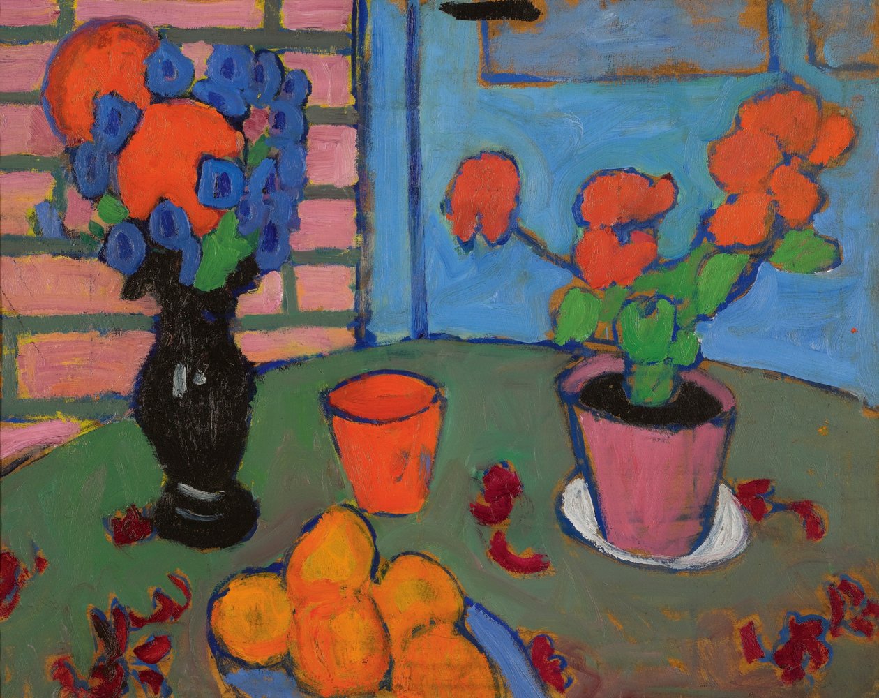 Still-elämä kukkia ja appelsiineja tekijältä Alexej von Jawlensky