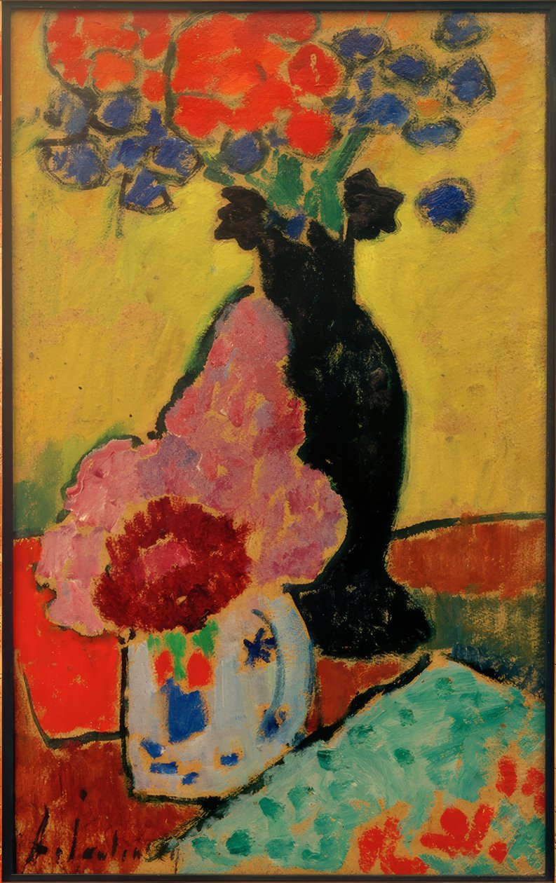 Stillleben mit schwarzer Maljakko tekijältä Alexej von Jawlensky