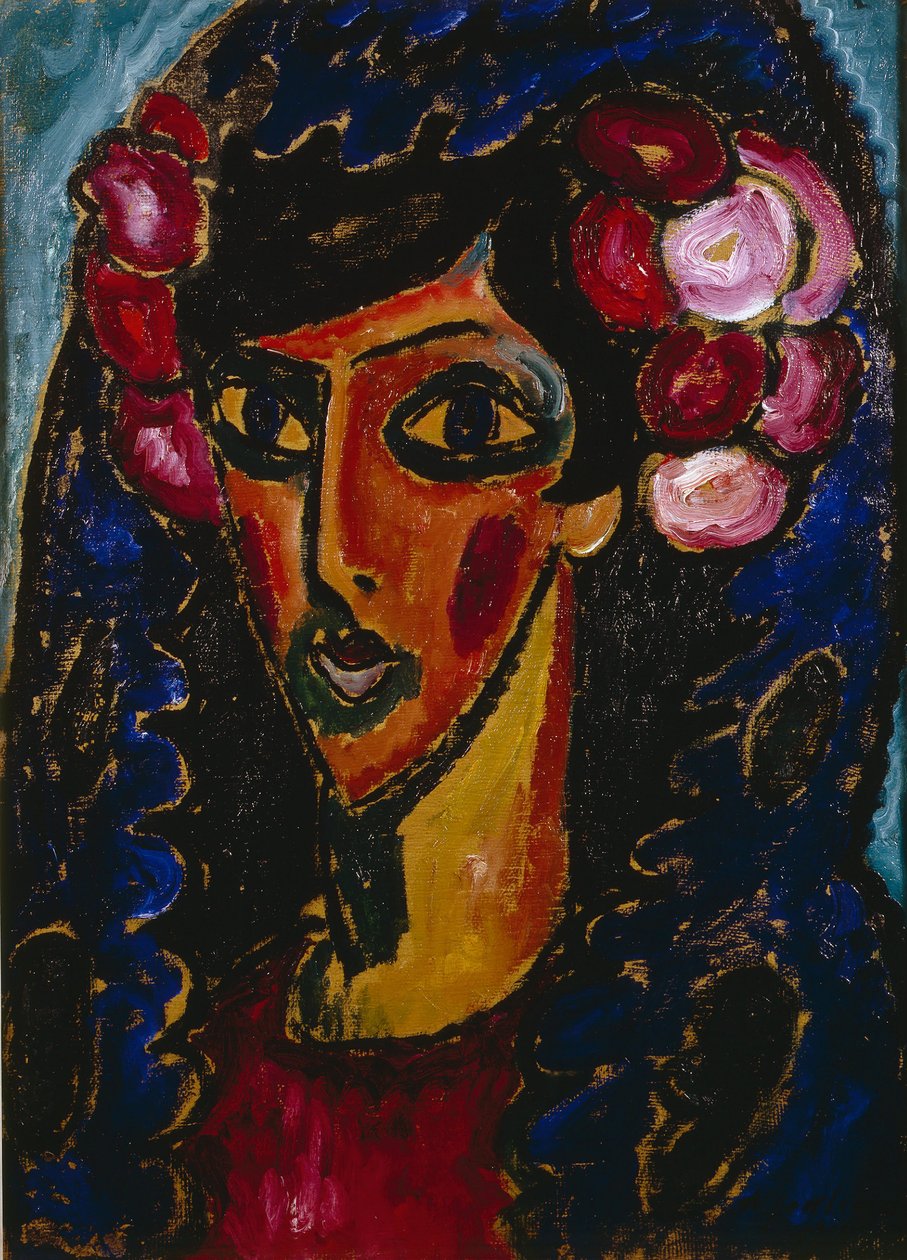 Sininen Mantilla, 1913 tekijältä Alexej von Jawlensky
