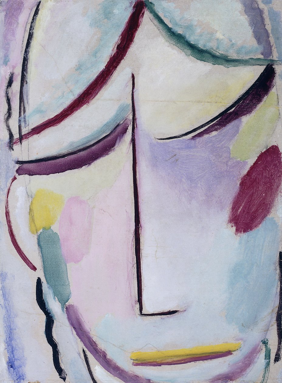 Vapahtajan kasvot; Heilandsgesicht, n. 1921 tekijältä Alexej von Jawlensky