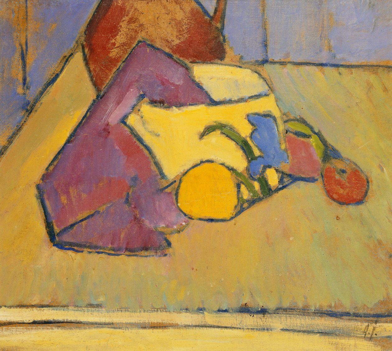 Keltainen kattila; Keltainen ruukku, noin 1909 tekijältä Alexej von Jawlensky
