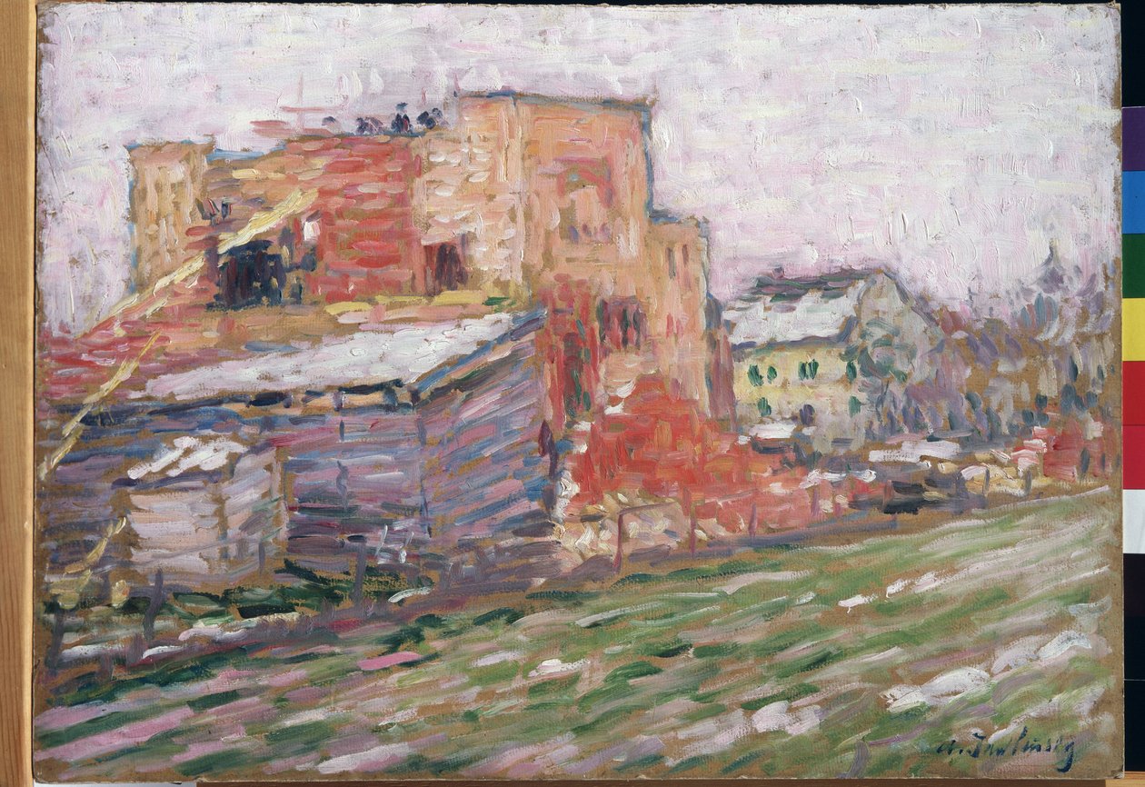 ""Katunäkymä"" Aleksei von Javlenskyn maalaus (Alexej von Jawlensky) (1864-1941) 1905 Alueellinen M. Vrubelin taidemuseo, Omsk tekijältä Alexej von Jawlensky