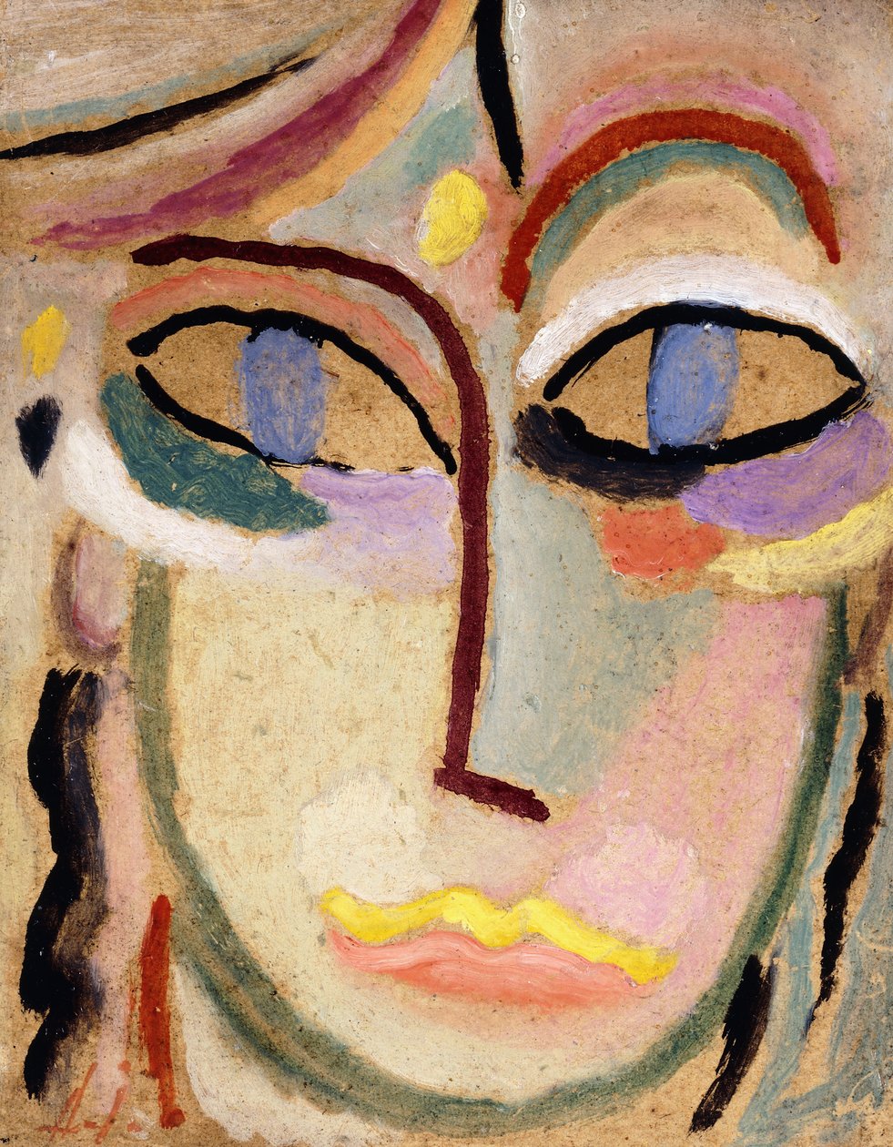 Naisen pää, n. 1922 tekijältä Alexej von Jawlensky
