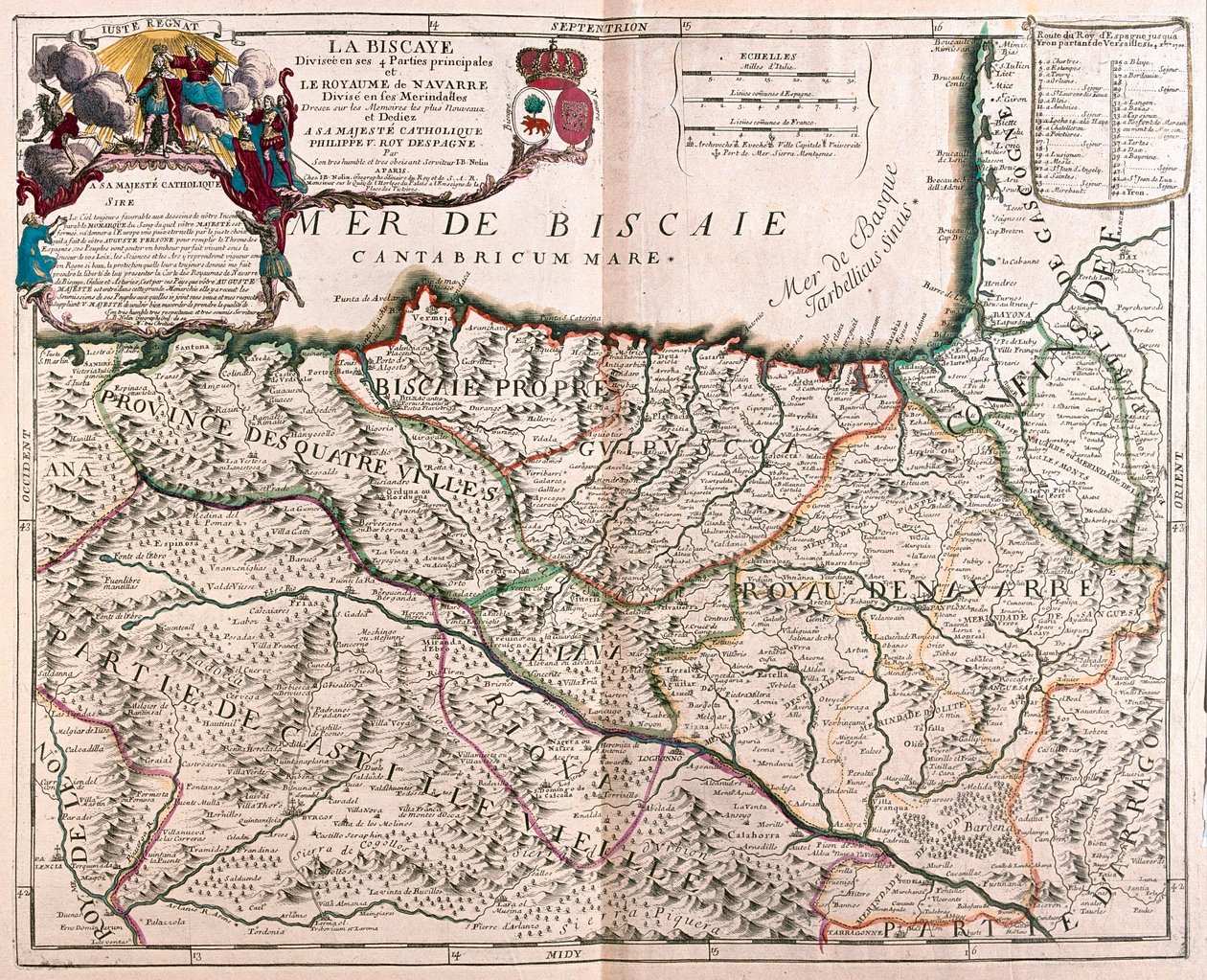 Biscaglianlahti ja Navarra, Espanja - by A tekijältä Alexis Hubert Jaillot