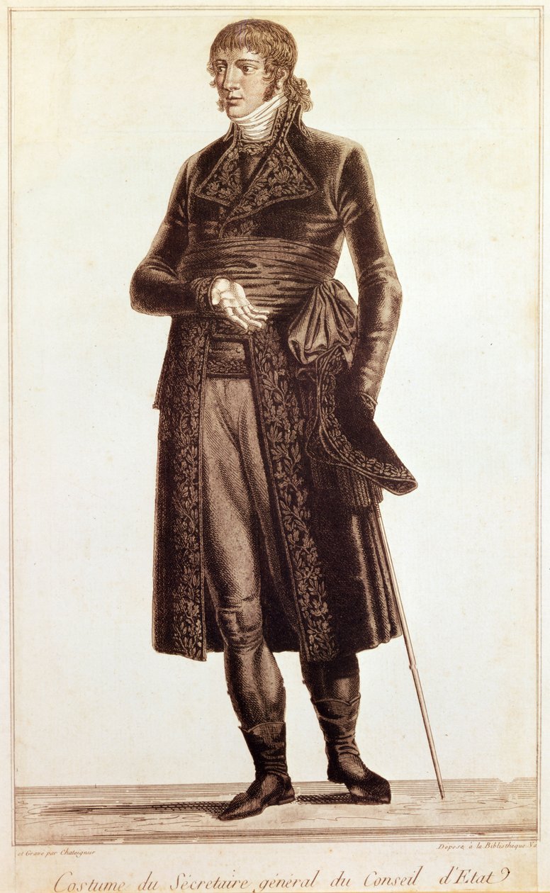 Valtioneuvoston pääsihteerin puku, n. 1804-1010 tekijältä Alexis Chataigner
