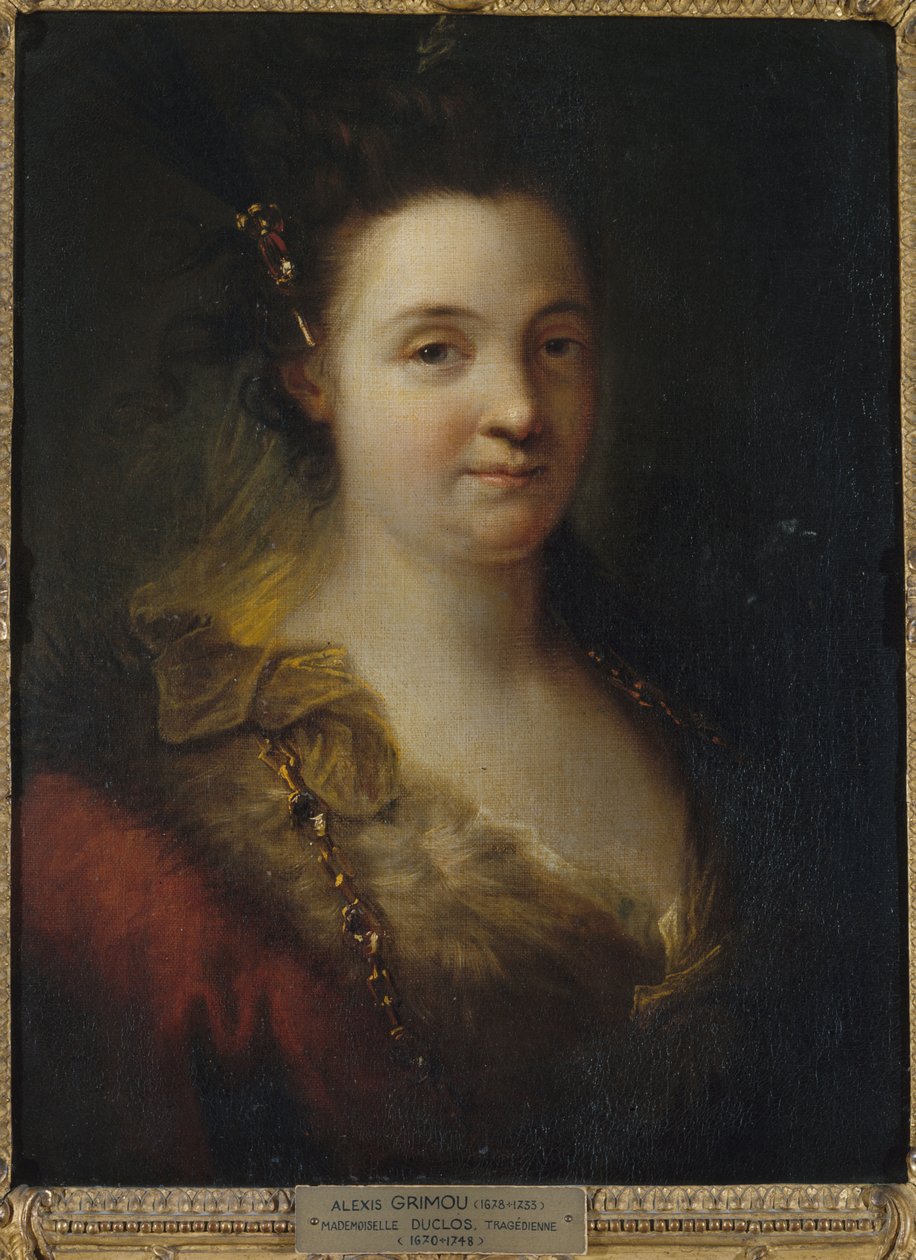 Mademoiselle Duclos, n. 1700 (öljy kankaalle) tekijältä Alexis Grimoux