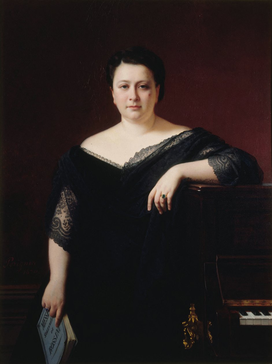 Oopperalaulaja Marietta Albonin muotokuva 1826-1894, 1870. tekijältä Alexis Joseph Perignon