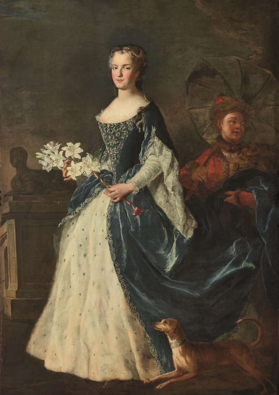 Muotokuva Marie Leszczynskasta, Ranskan kuningattaresta 1703-1768, 1725. tekijältä Alexis Simon Belle