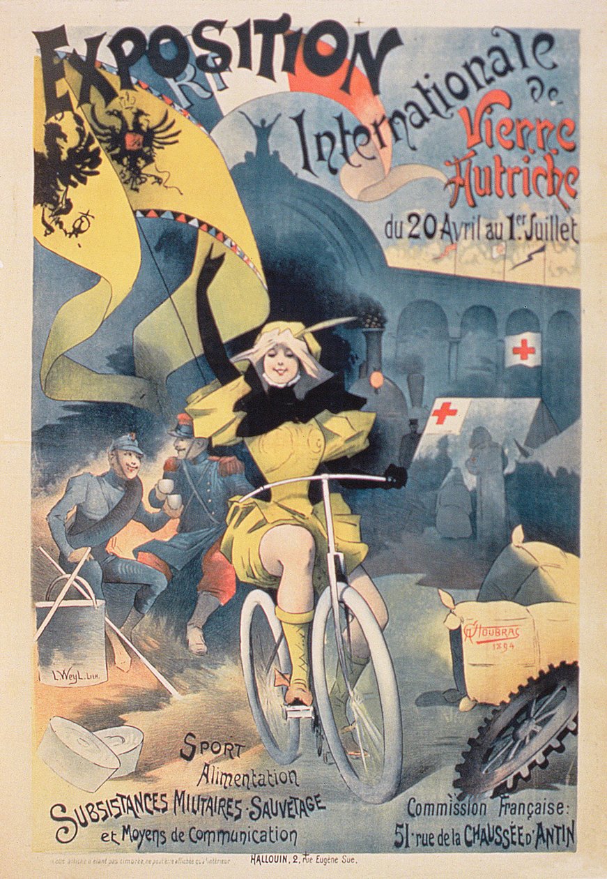 Juliste "Itävallan Wienin kansainväliselle näyttelylle" Commission Francaisessa, 20. huhtikuuta-1. heinäkuuta 1894 tekijältä Alfred Choubrac