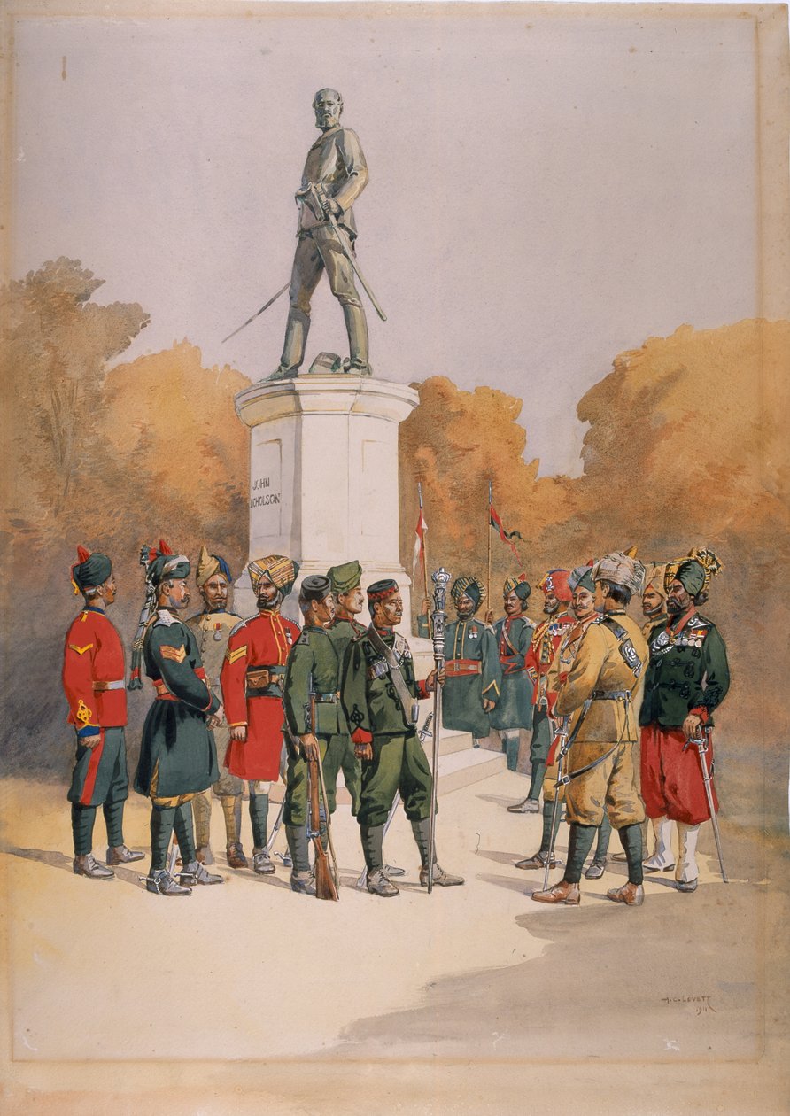 Joukko läsnä Delhin piirityksessä ja hyökkäyksessä, 1857, 1911 tekijältä Alfred Crowdy Lovett