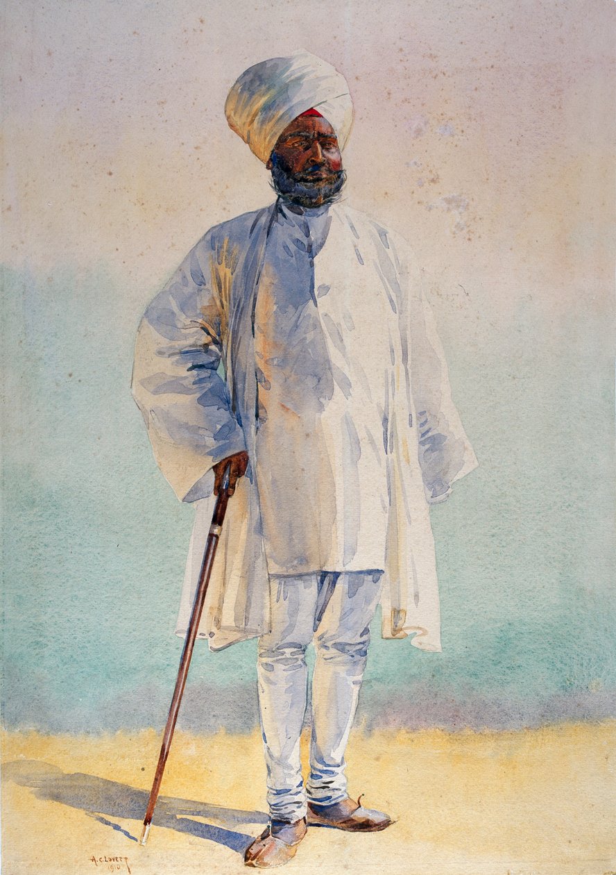 Off to Pension, kuvitus majuri G.F. MacMunnin vuonna 1911 julkaistuun teokseen 