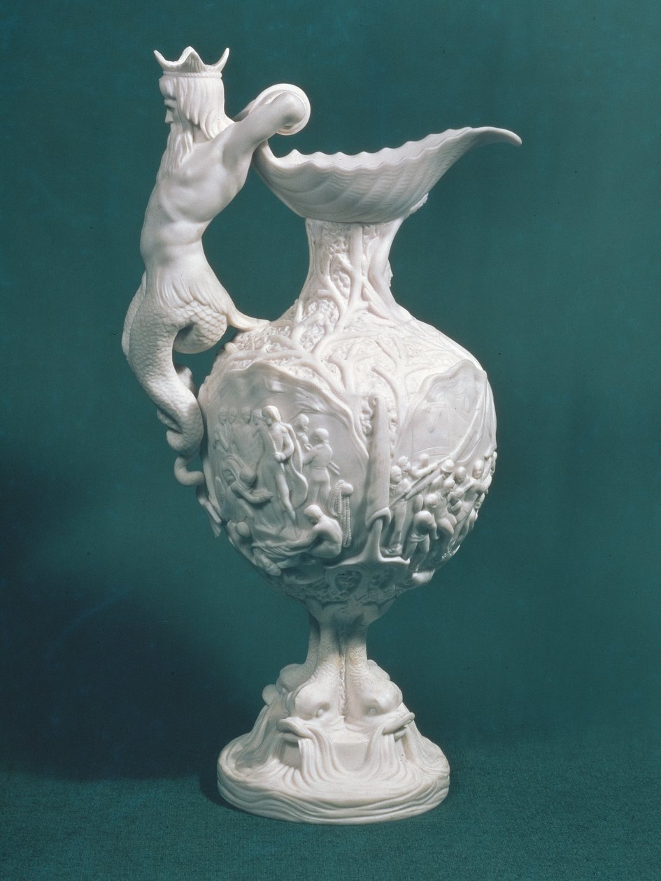 Nelson-kannu, Samuel Alcock und Co., Burslem, 1851 (Parian-posliini). tekijältä Alfred Crowquill
