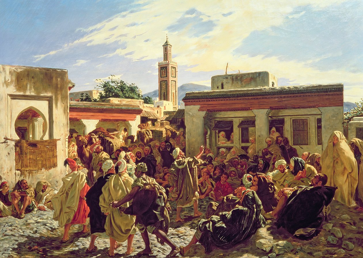 Marokon tarinankertoja, 1877 tekijältä Alfred Dehodencq