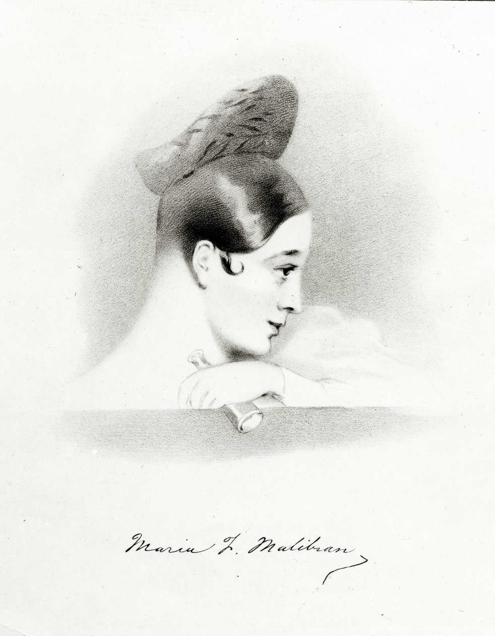 Marie Malibran, kaiverrus Richard James Lane, 1836 tekijältä Alfred Edward Chalon