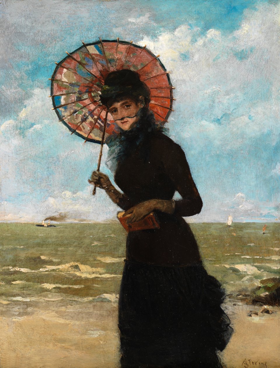 Promenade meren rannalla tekijältä Alfred Emile Stevens