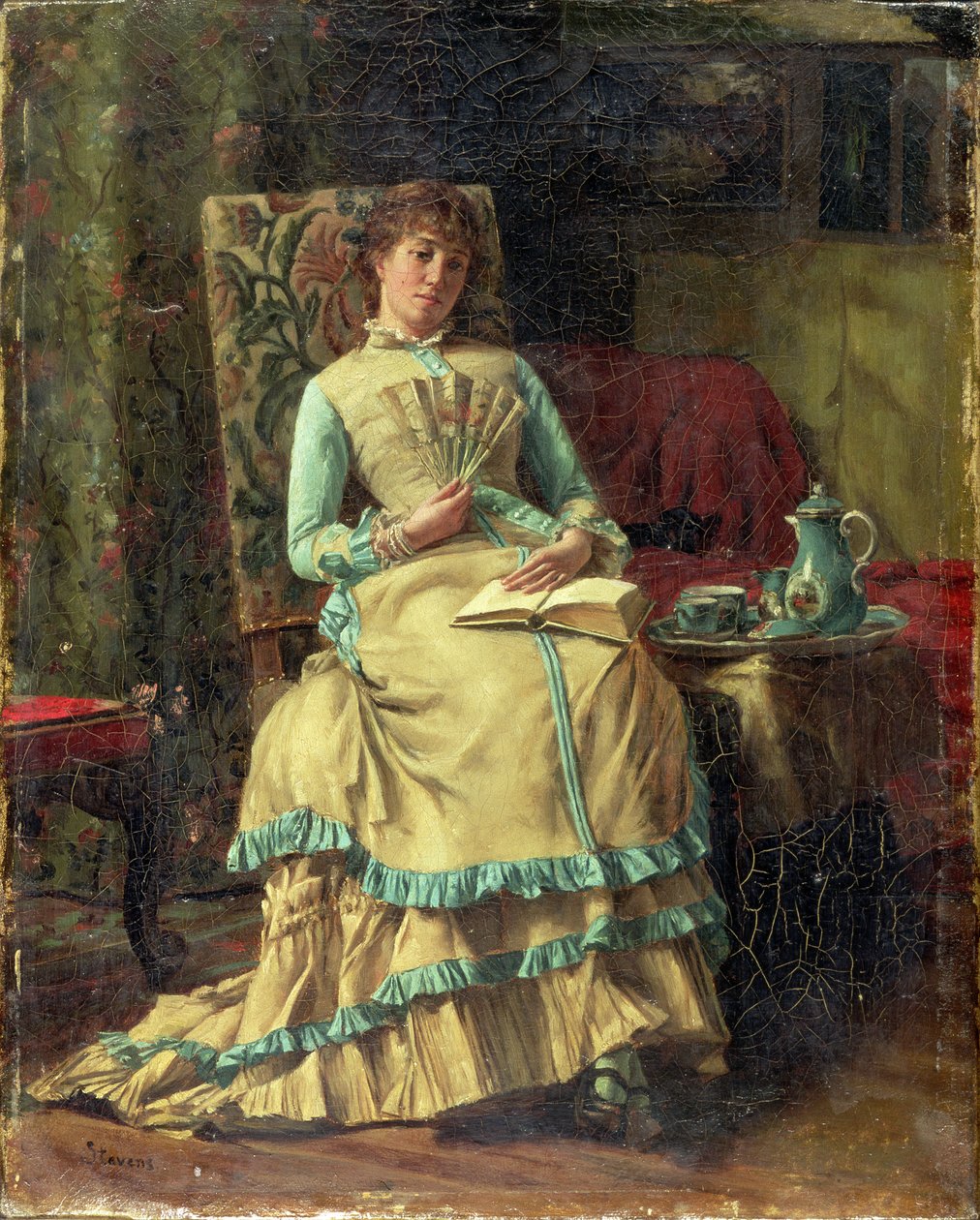 Nainen sisätiloissa, noin 1880 tekijältä Alfred Emile Stevens