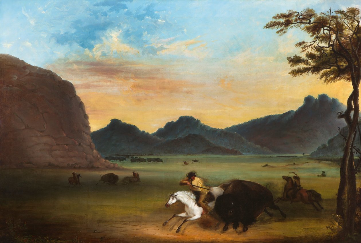 Buffalo Hunt tekijältä Alfred Jacob Miller