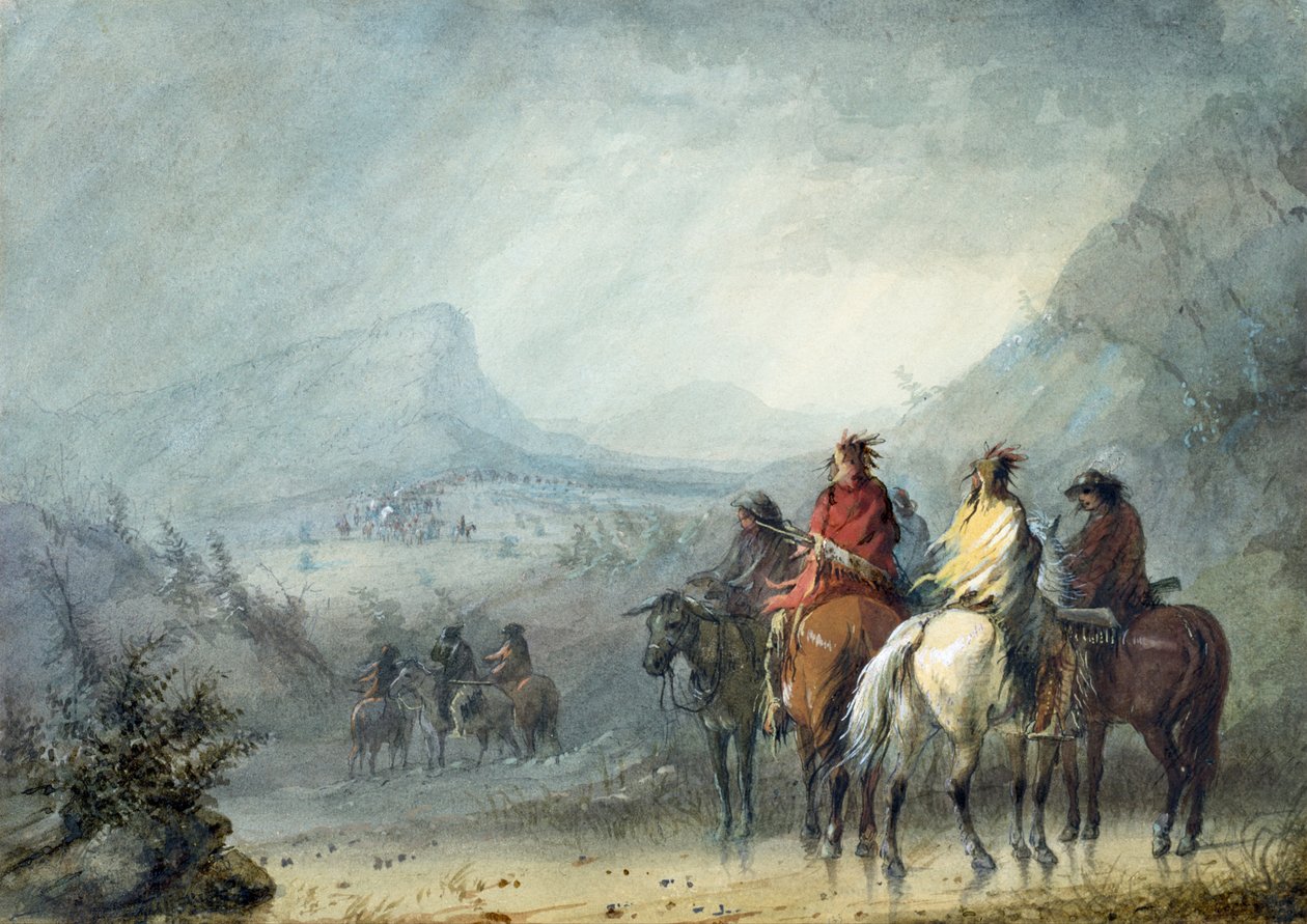 Myrsky karavaanissa tekijältä Alfred Jacob Miller