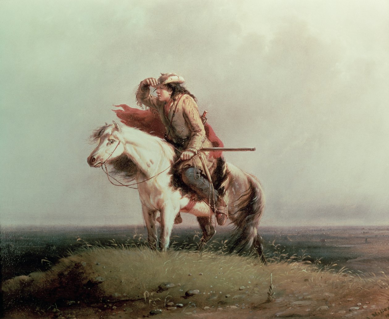 Kadonnut vihertorvi, 1851 tekijältä Alfred Jacob Miller