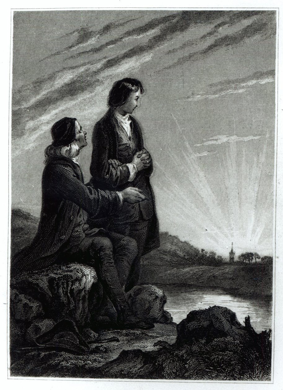 Kuvitus Jean-Jacques Rousseaun (1712-78) Emilille tekijältä Alfred Johannot