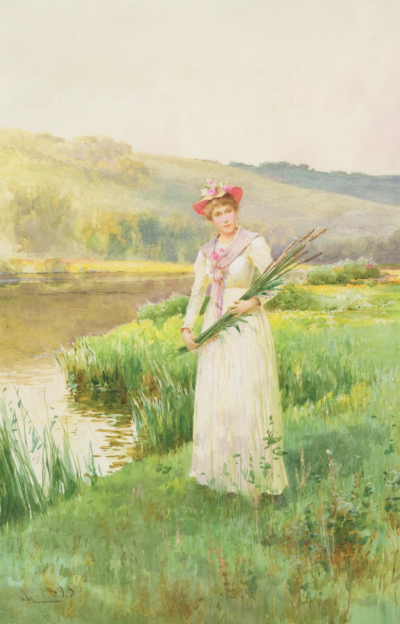 Joen rannalla, 1895 tekijältä Alfred, Jr. Glendening